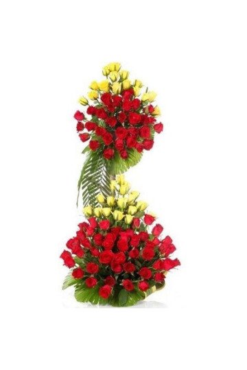 Two Step 80 Roses Arrangement